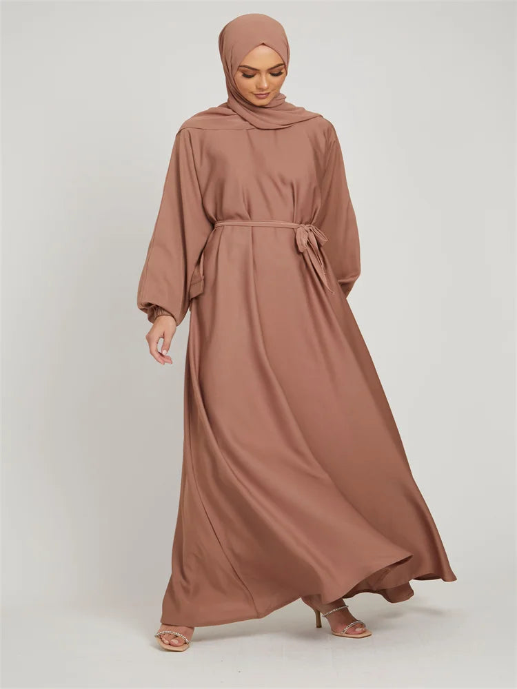 Robe longue marocaine pour femmes musulmanes, style simple, caftan, turquie, document solide, abayas du golfe, islamique, saoudien, Ramadan, chaud