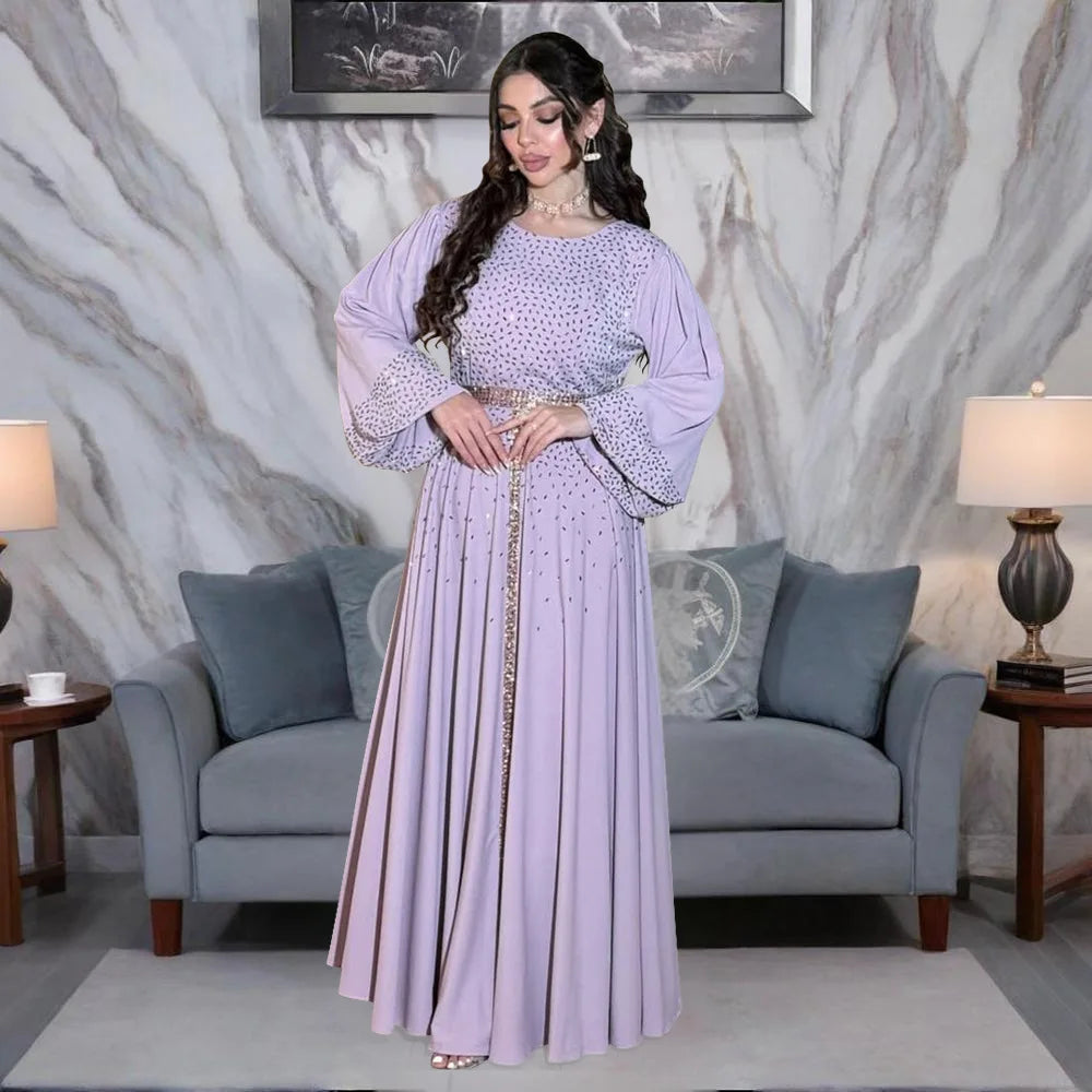 Robe longue brodée pour femmes musulmanes marocaines, Abayas, Jalabiya, Eid Ramadan, Kaftan marocain, Islam, Robe éducative, Robes arabes de Dubaï