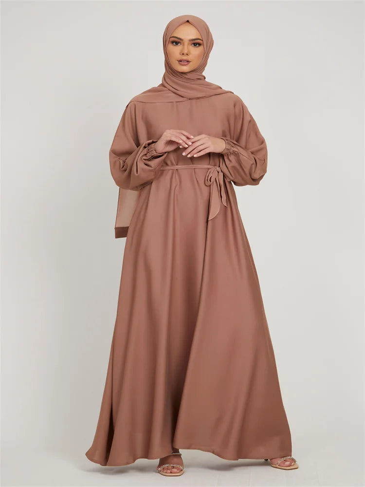 Robe longue marocaine pour femmes musulmanes, style simple, caftan, turquie, document solide, abayas du golfe, islamique, saoudien, Ramadan, chaud