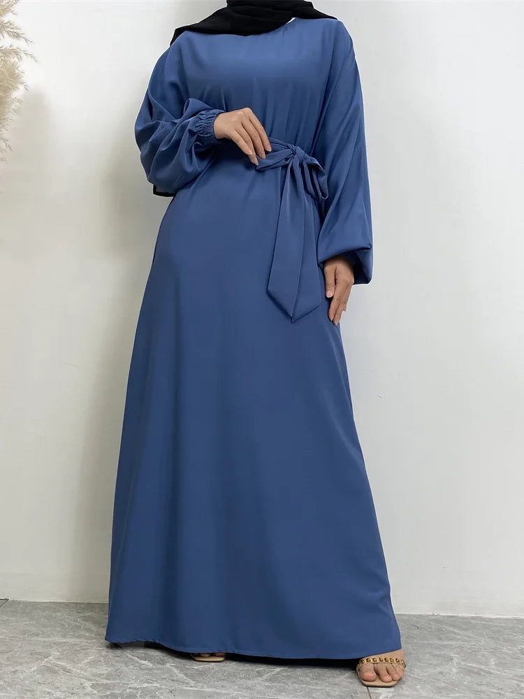Robe longue marocaine pour femmes musulmanes, style simple, caftan, turquie, document solide, abayas du golfe, islamique, saoudien, Ramadan, chaud