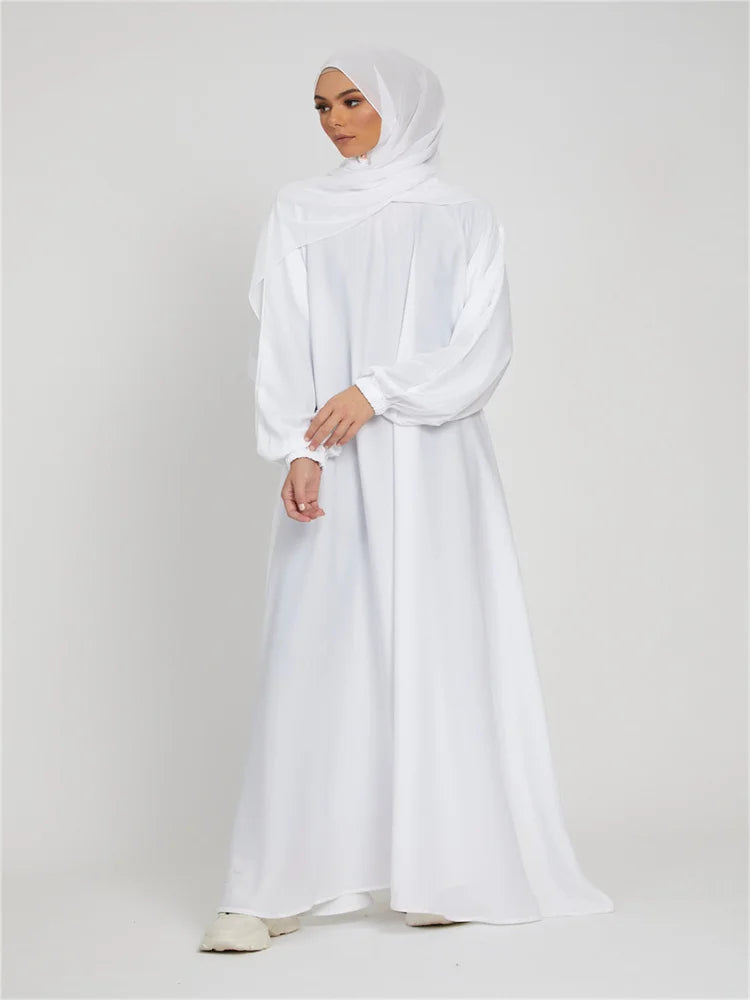 Robe longue marocaine pour femmes musulmanes, style simple, caftan, turquie, document solide, abayas du golfe, islamique, saoudien, Ramadan, chaud