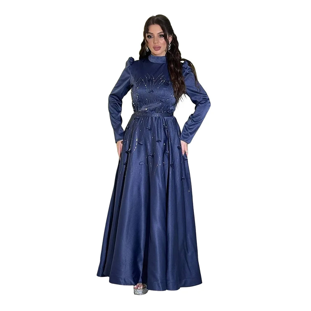 Luxe arabe musulman femmes diamants Abaya Maxi robe turquie dubaï mariée soirée de mariage Jalabiya Caftan robe marocaine caftan