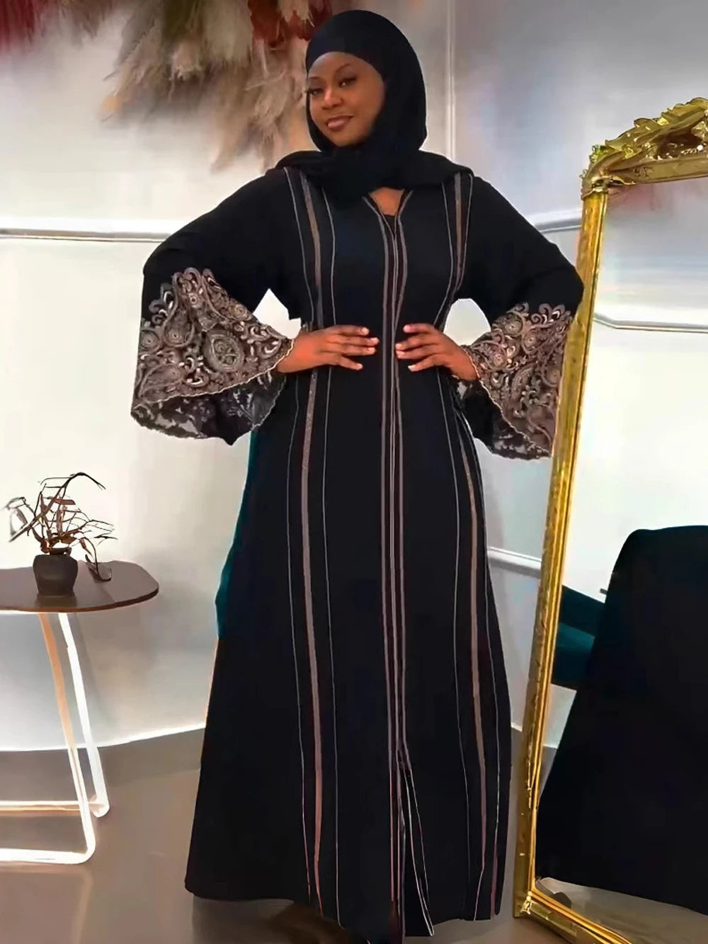 Dubaï Turquie luxe Hijab Abayas à manches longues femmes robe fête bal robe de soirée 2026 Ramadan Caftan Marocain vêtements islamiques