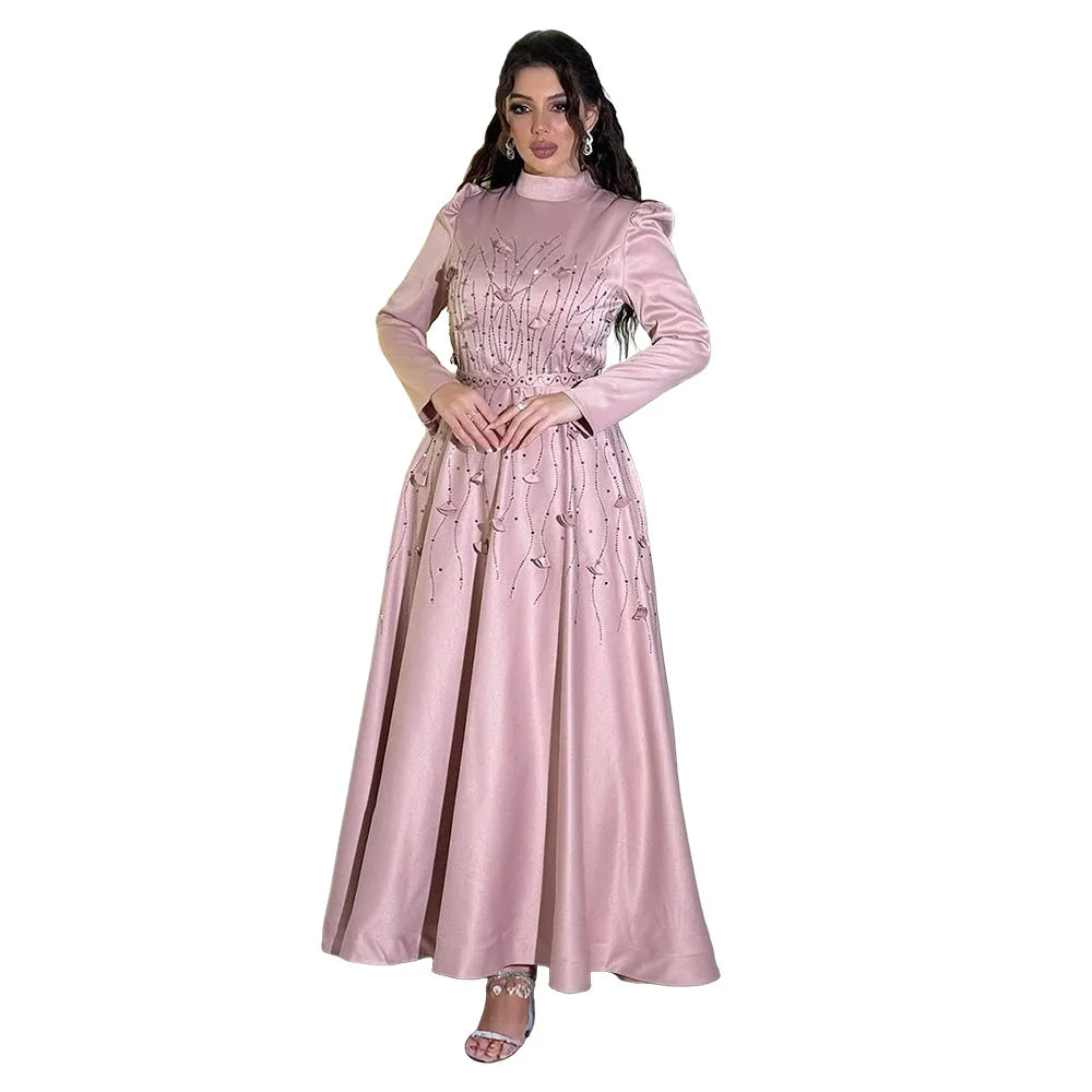 Luxe arabe musulman femmes diamants Abaya Maxi robe turquie dubaï mariée soirée de mariage Jalabiya Caftan robe marocaine caftan