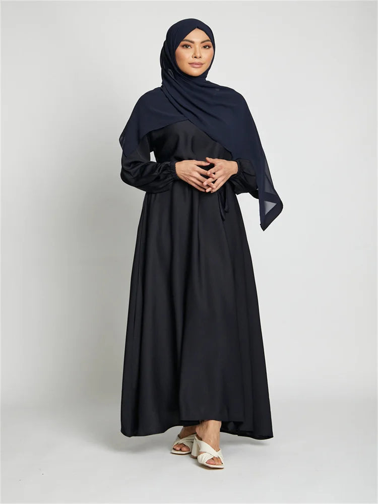 Robe longue marocaine pour femmes musulmanes, style simple, caftan, turquie, document solide, abayas du golfe, islamique, saoudien, Ramadan, chaud