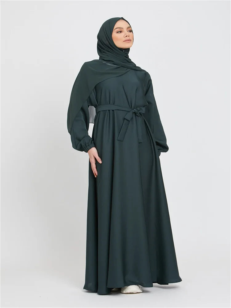 Robe longue marocaine pour femmes musulmanes, style simple, caftan, turquie, document solide, abayas du golfe, islamique, saoudien, Ramadan, chaud