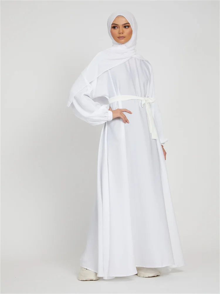 Robe longue marocaine pour femmes musulmanes, style simple, caftan, turquie, document solide, abayas du golfe, islamique, saoudien, Ramadan, chaud