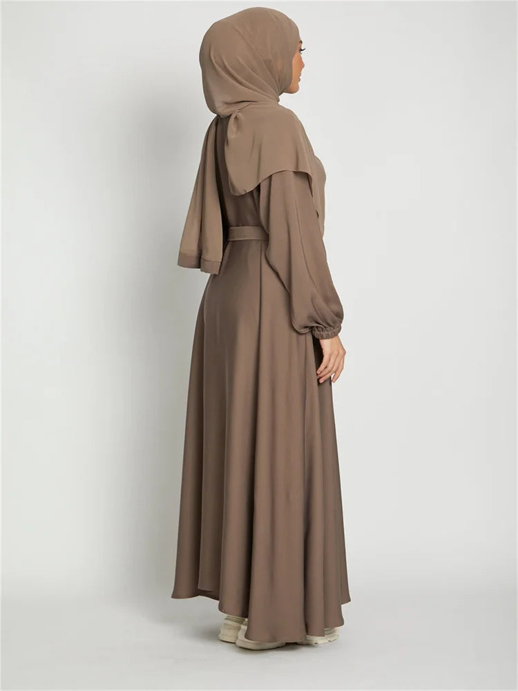 Robe longue marocaine pour femmes musulmanes, style simple, caftan, turquie, document solide, abayas du golfe, islamique, saoudien, Ramadan, chaud