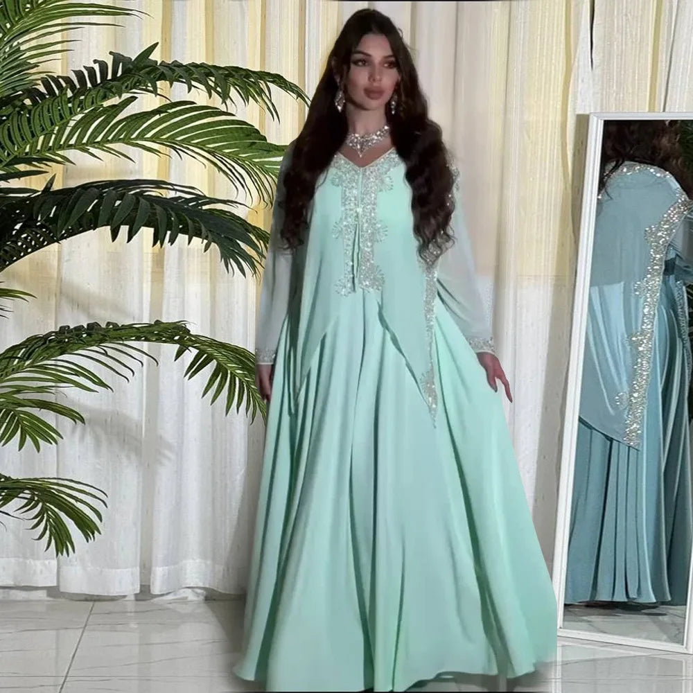 Robe longue brodée pour femmes musulmanes marocaines, Abayas, Jalabiya, Eid Ramadan, Kaftan marocain, Islam, Robe éducative, Robes arabes de Dubaï