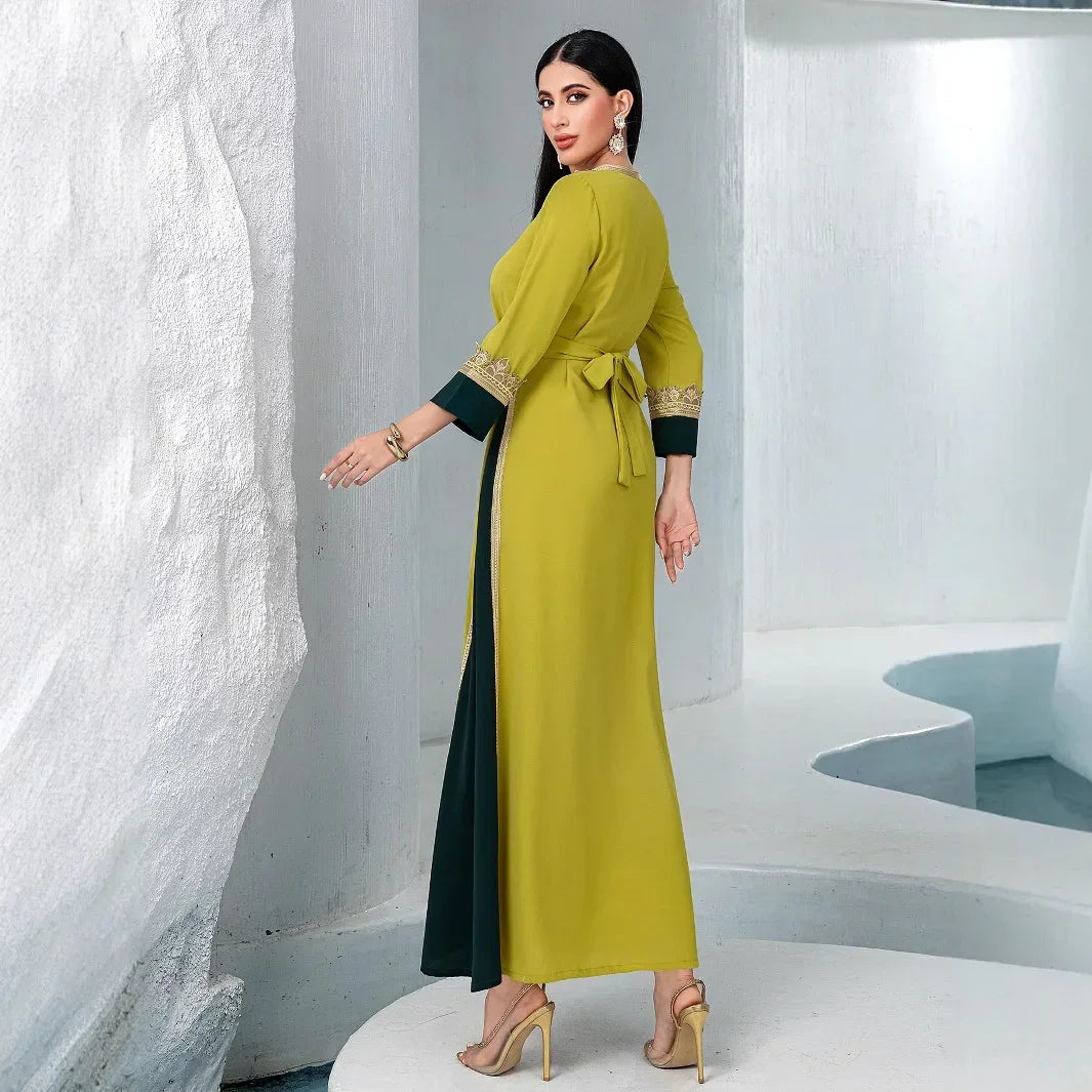 Abayas de luxe pour femmes, diamants Eid, kaftan de Dubaï, robe de soirée musulmane maxi, kaftan turc, caftan marocain, femme musulmane