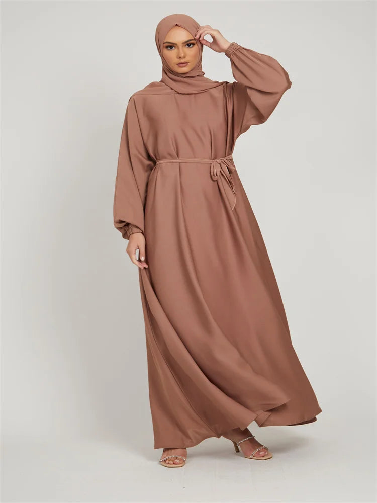 Robe longue marocaine pour femmes musulmanes, style simple, caftan, turquie, document solide, abayas du golfe, islamique, saoudien, Ramadan, chaud