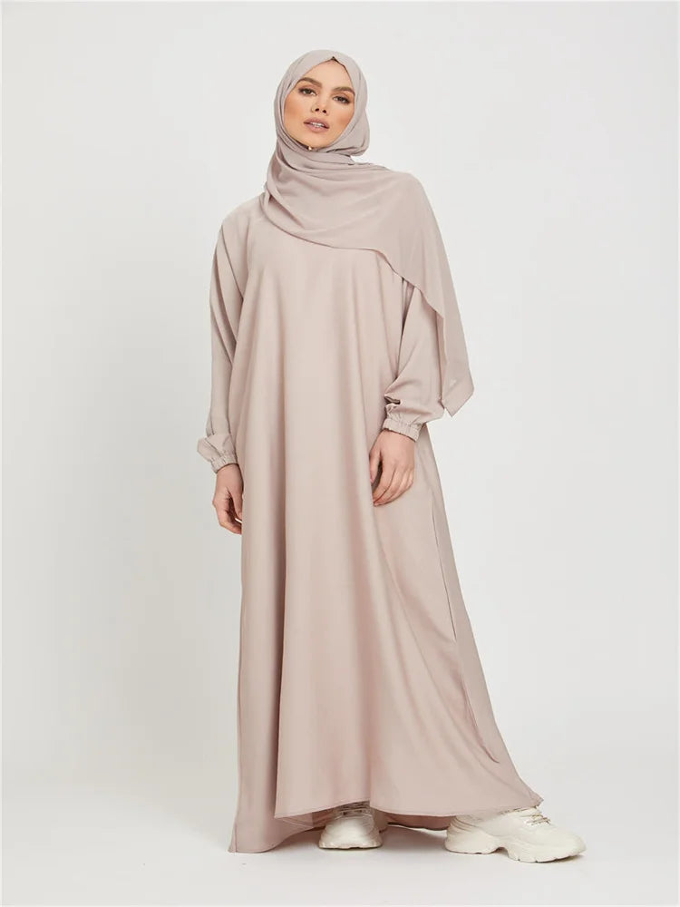 Robe longue marocaine pour femmes musulmanes, style simple, caftan, turquie, document solide, abayas du golfe, islamique, saoudien, Ramadan, chaud
