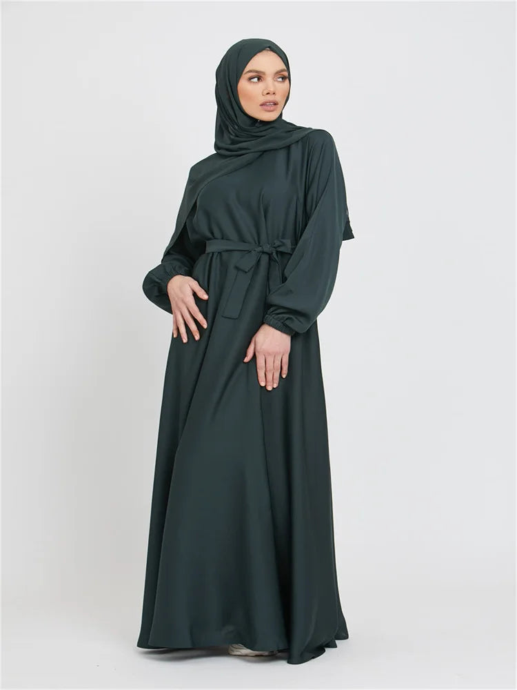 Robe longue marocaine pour femmes musulmanes, style simple, caftan, turquie, document solide, abayas du golfe, islamique, saoudien, Ramadan, chaud