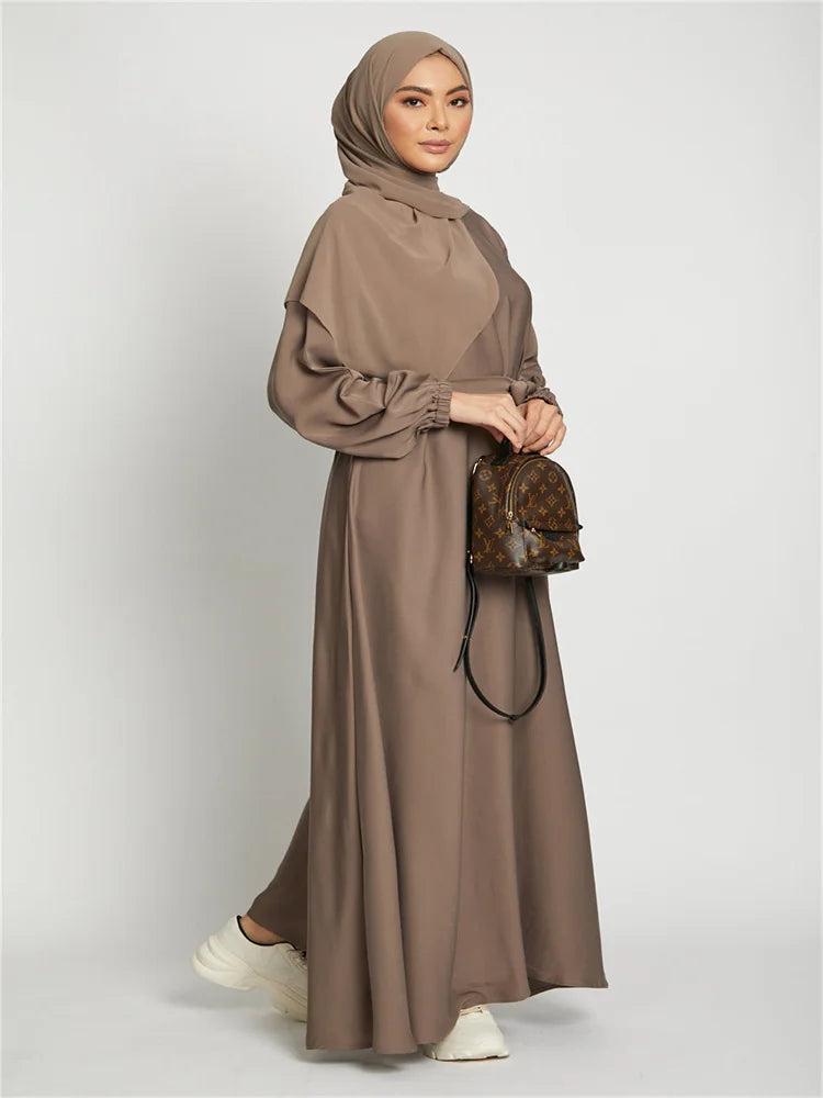 Robe longue marocaine pour femmes musulmanes, style simple, caftan, turquie, document solide, abayas du golfe, islamique, saoudien, Ramadan, chaud