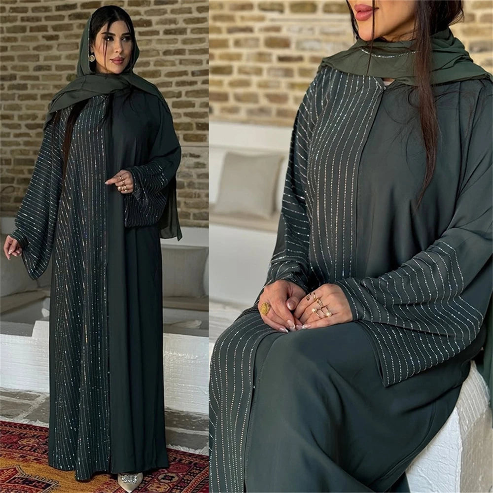 Ramadan Eid Kebaya musulman Abaya Damen dubaï robes longues pour les femmes Robe Djellaba Caftan Marocain Femme Musulmane caftan robes