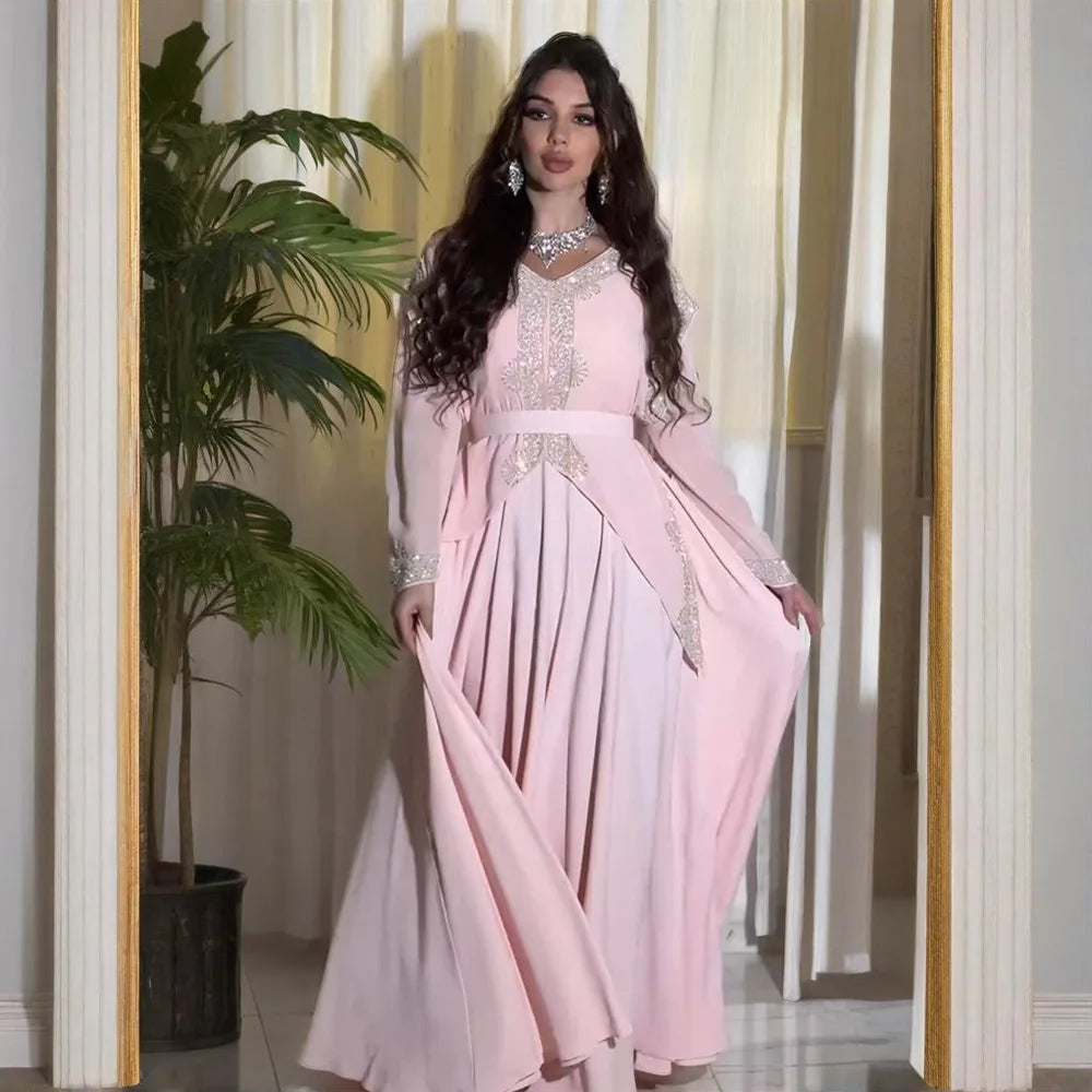 Robe longue brodée pour femmes musulmanes marocaines, Abayas, Jalabiya, Eid Ramadan, Kaftan marocain, Islam, Robe éducative, Robes arabes de Dubaï