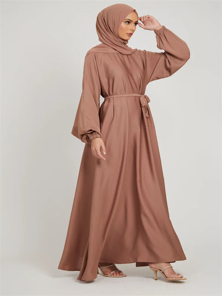 Robe longue marocaine pour femmes musulmanes, style simple, caftan, turquie, document solide, abayas du golfe, islamique, saoudien, Ramadan, chaud