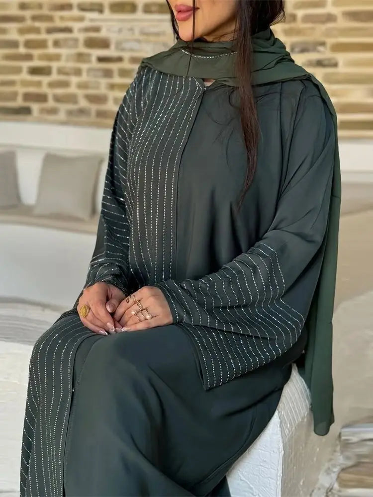Ramadan Eid Kebaya musulman Abaya Damen dubaï robes longues pour les femmes Robe Djellaba Caftan Marocain Femme Musulmane caftan robes