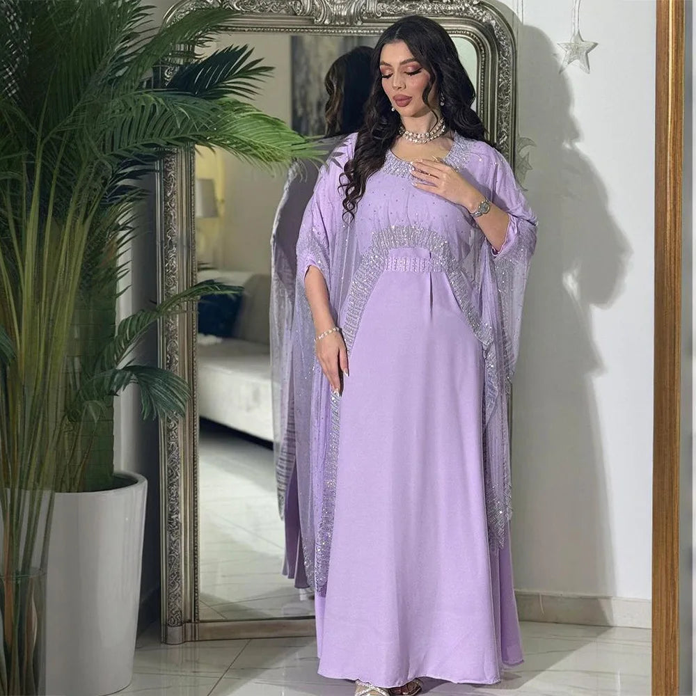 Robe longue brodée pour femmes musulmanes marocaines, Abayas, Jalabiya, Eid Ramadan, Kaftan marocain, Islam, Robe éducative, Robes arabes de Dubaï