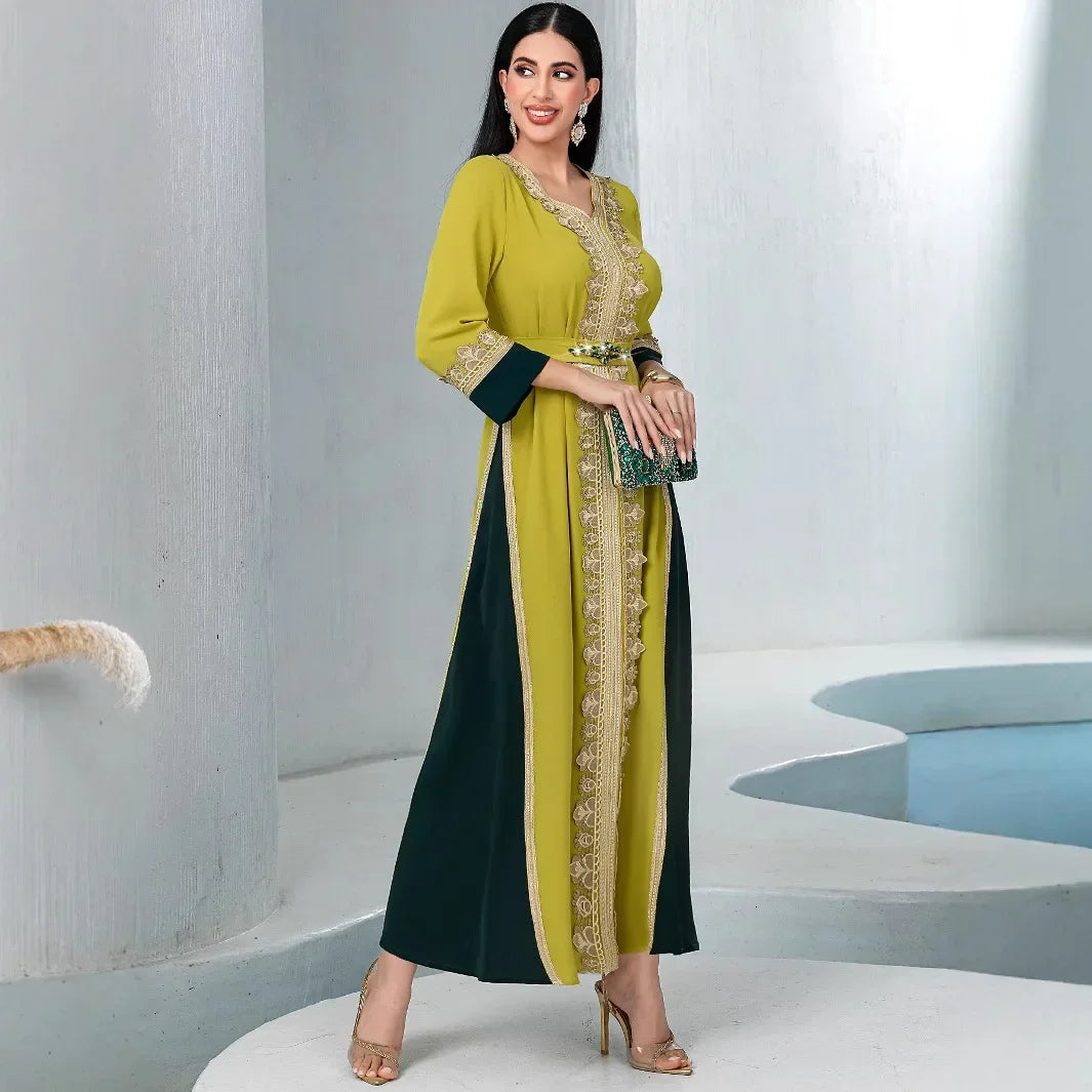 Abayas de luxe pour femmes, diamants Eid, kaftan de Dubaï, robe de soirée musulmane maxi, kaftan turc, caftan marocain, femme musulmane