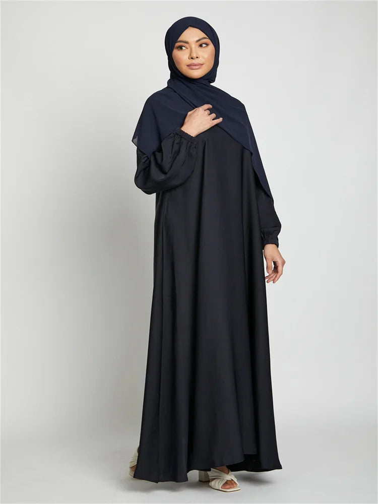 Robe longue marocaine pour femmes musulmanes, style simple, caftan, turquie, document solide, abayas du golfe, islamique, saoudien, Ramadan, chaud