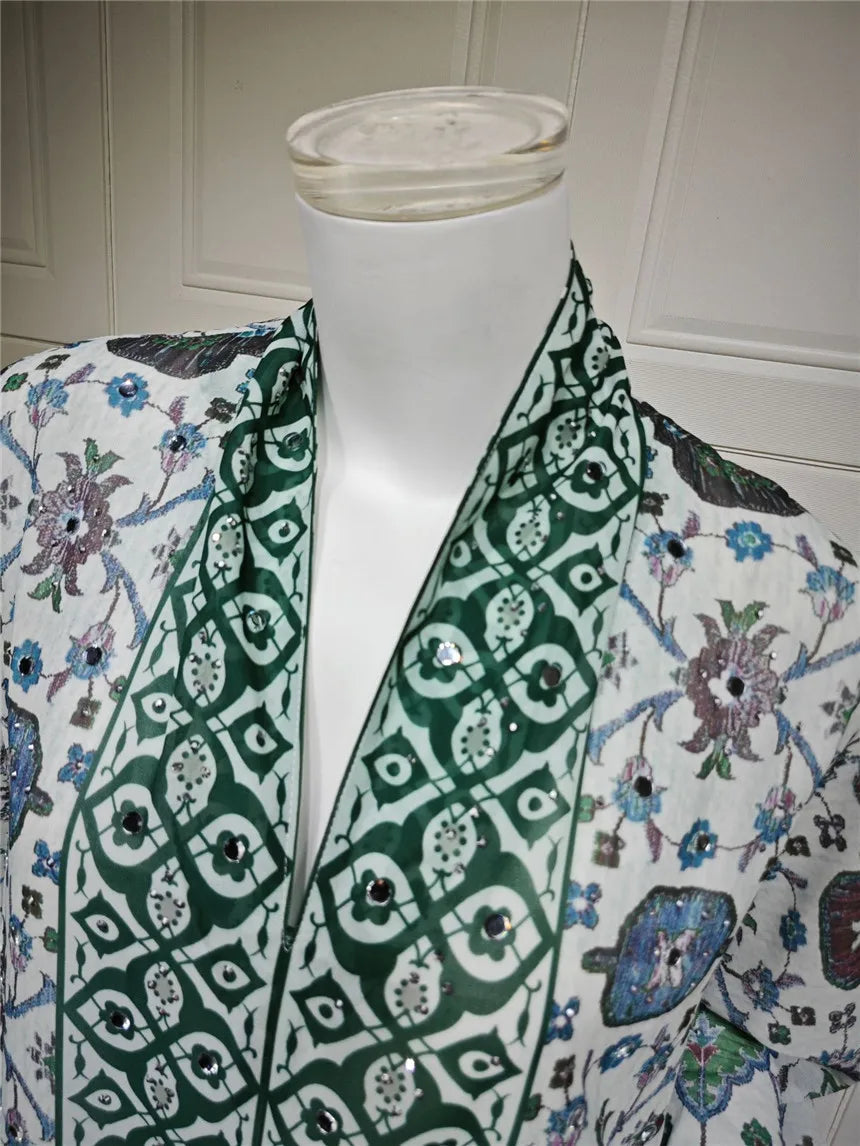 Abaya pour femmes 2026, robe en mousseline de soie, jalabiya, imprimé diamant, musulman, Dubaï, vestidos largo, Ramadan, Maroc, prière, caftan, robe de fête