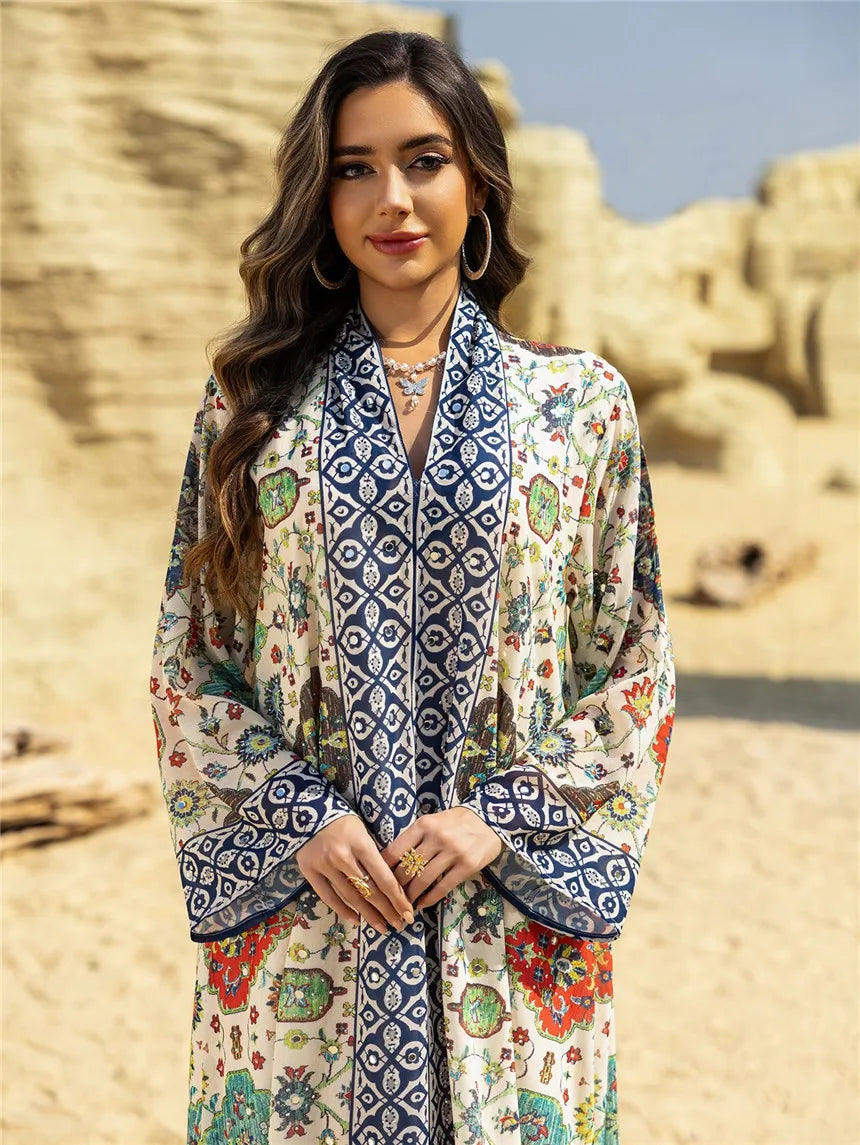 Abaya pour femmes 2026, robe en mousseline de soie, jalabiya, imprimé diamant, musulman, Dubaï, vestidos largo, Ramadan, Maroc, prière, caftan, robe de fête