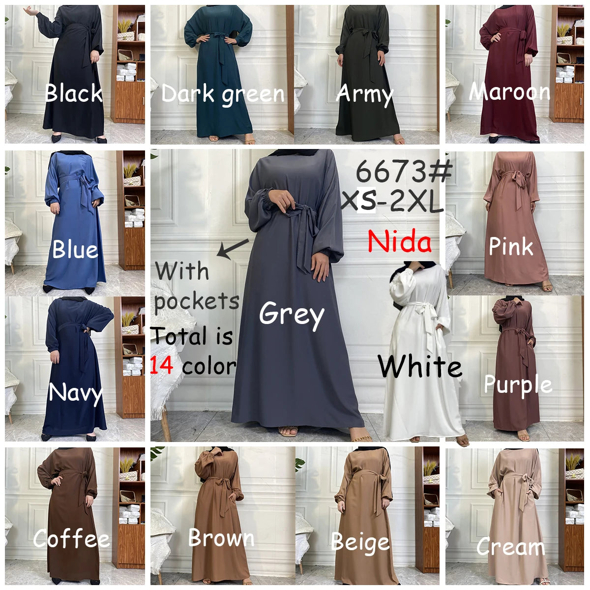 Robe longue marocaine pour femmes musulmanes, style simple, caftan, turquie, document solide, abayas du golfe, islamique, saoudien, Ramadan, chaud