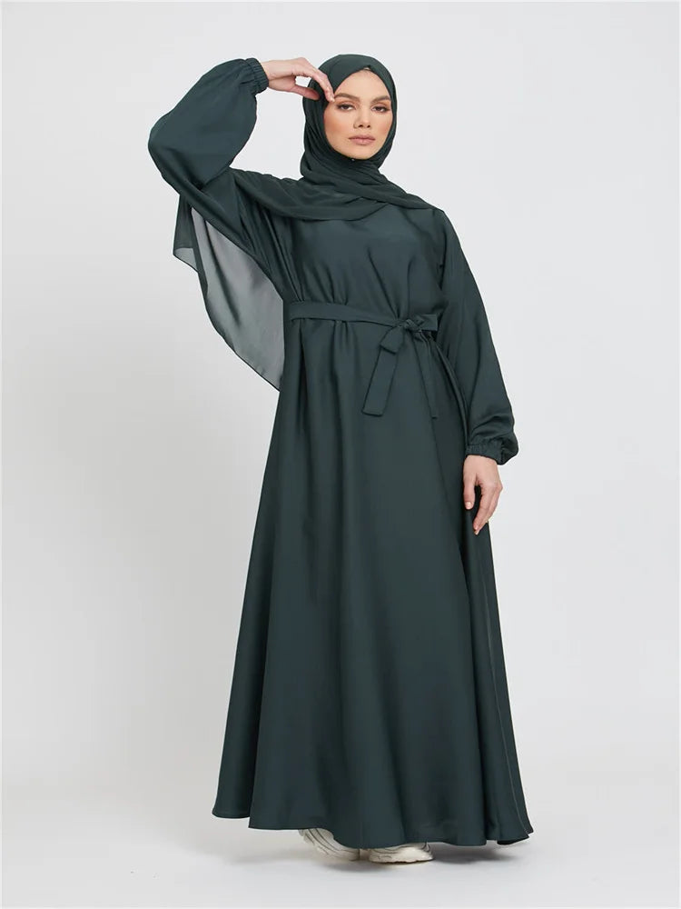 Robe longue marocaine pour femmes musulmanes, style simple, caftan, turquie, document solide, abayas du golfe, islamique, saoudien, Ramadan, chaud