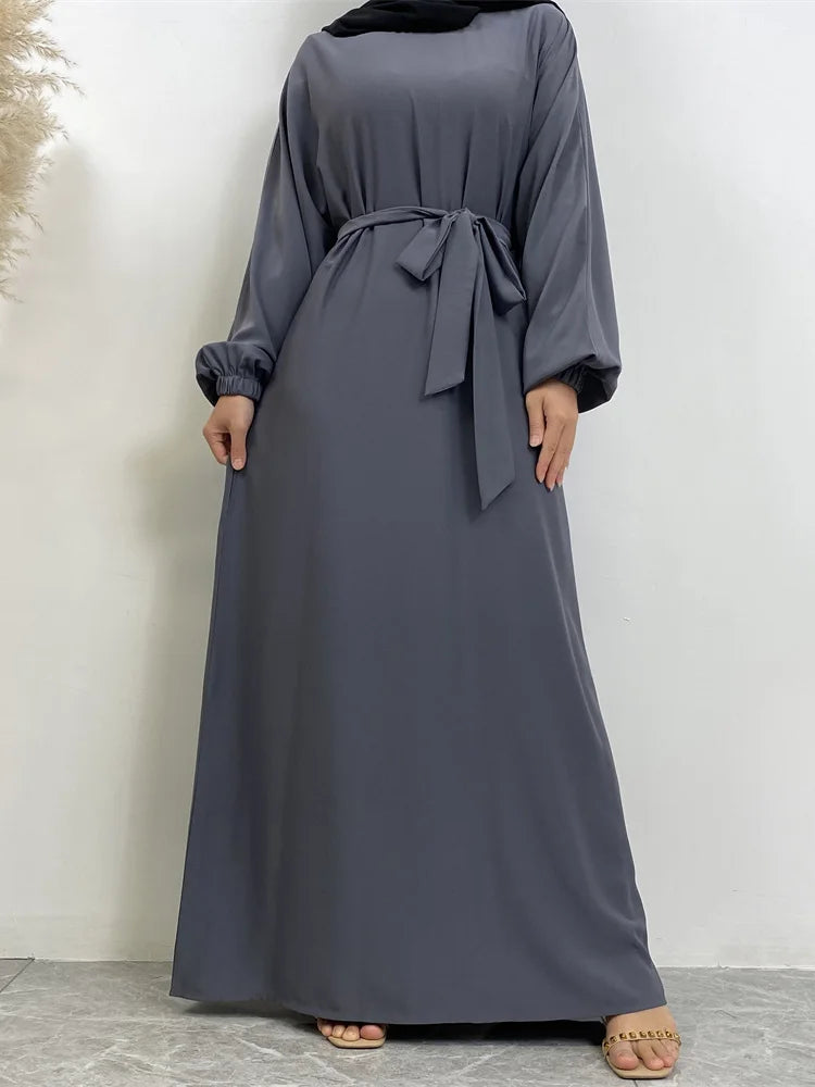 Robe longue marocaine pour femmes musulmanes, style simple, caftan, turquie, document solide, abayas du golfe, islamique, saoudien, Ramadan, chaud