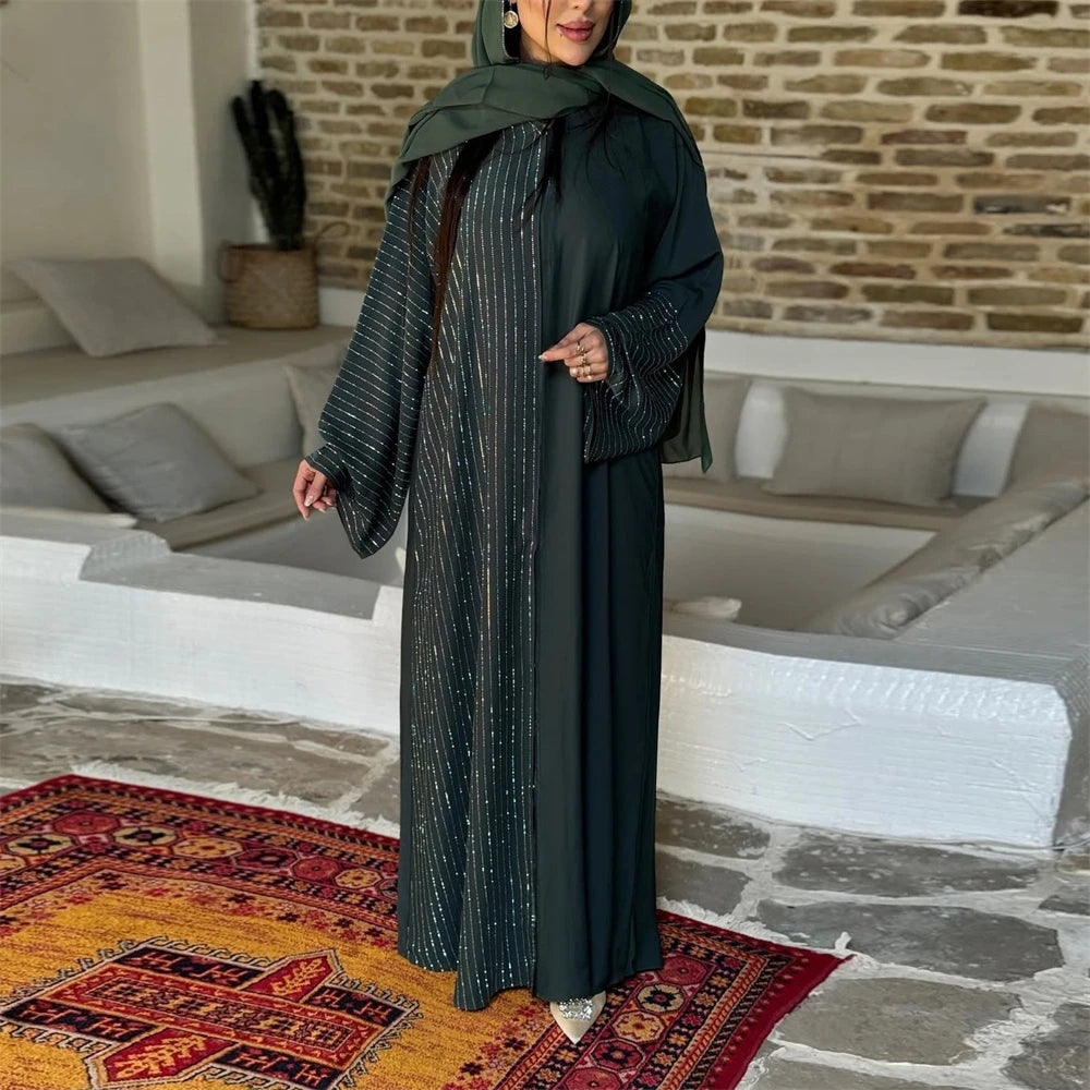 Ramadan Eid Kebaya musulman Abaya Damen dubaï robes longues pour les femmes Robe Djellaba Caftan Marocain Femme Musulmane caftan robes