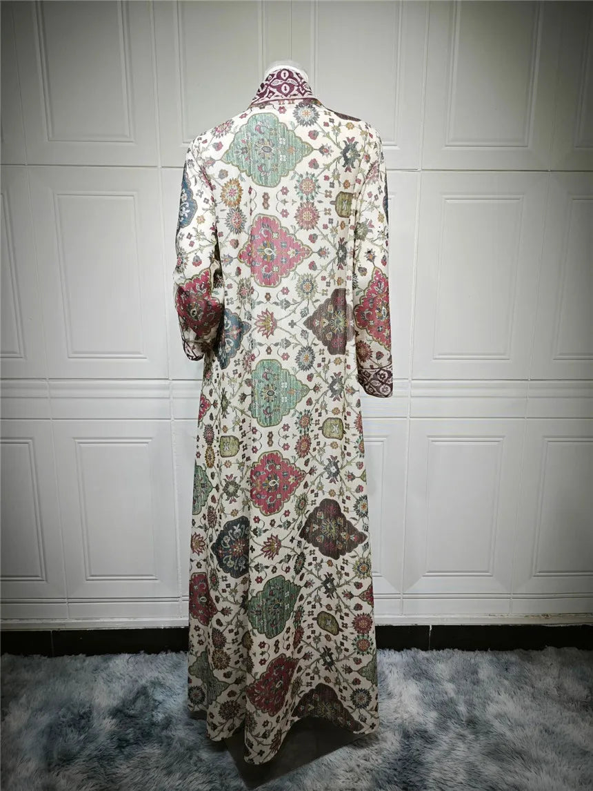 Abaya pour femmes 2026, robe en mousseline de soie, jalabiya, imprimé diamant, musulman, Dubaï, vestidos largo, Ramadan, Maroc, prière, caftan, robe de fête