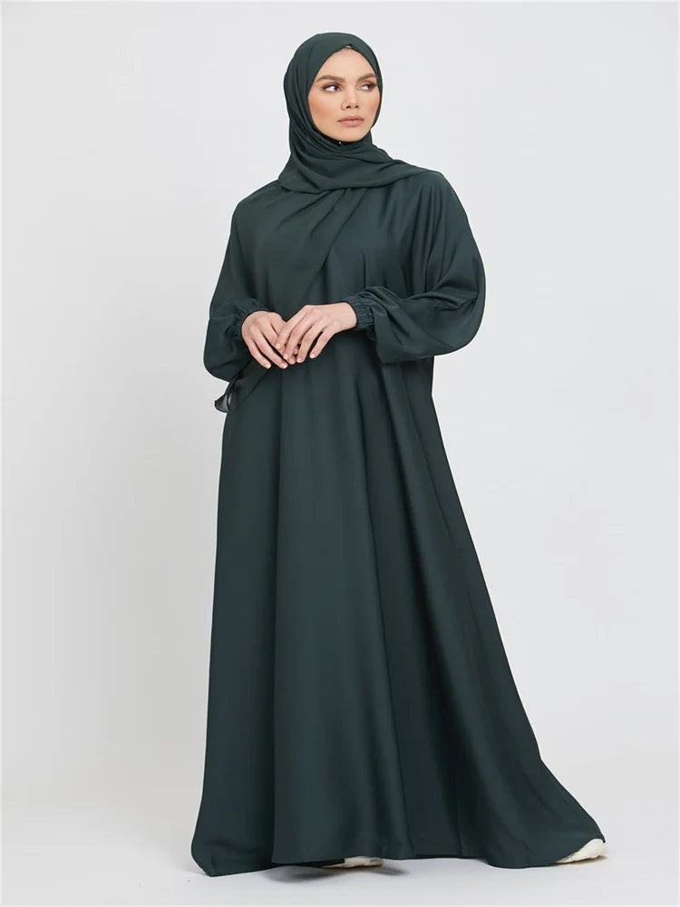 Robe longue marocaine pour femmes musulmanes, style simple, caftan, turquie, document solide, abayas du golfe, islamique, saoudien, Ramadan, chaud